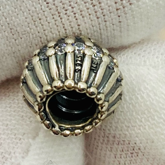 EUC Pandora 790545CZ Sterling Silver Show Stopper Charm w/ Clear Zirconia - Picture 7 of 8